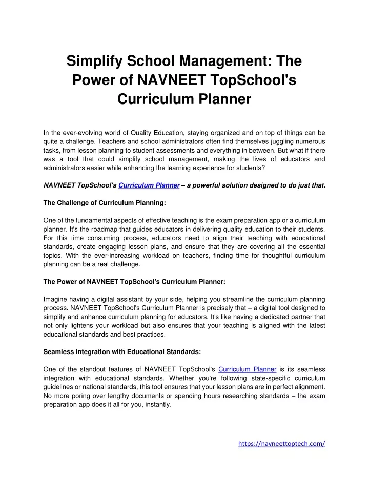simplify school management the power of navneet
