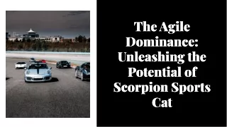 The Agile Dominance: Unleashing the Potential of Scorpion Sports Cat