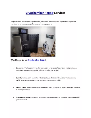 cryochamber repair pdf