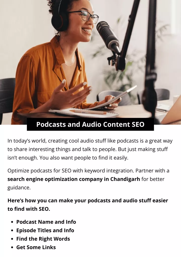 podcasts and audio content seo