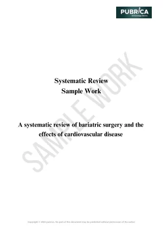 Systematic literature review services | Cardiovascular research