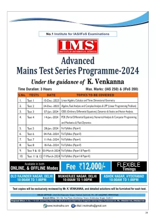 no 1 institute for ias ifos examinations