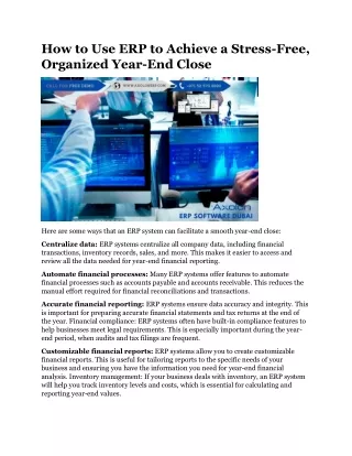 how to use erp to achieve a stress free organized
