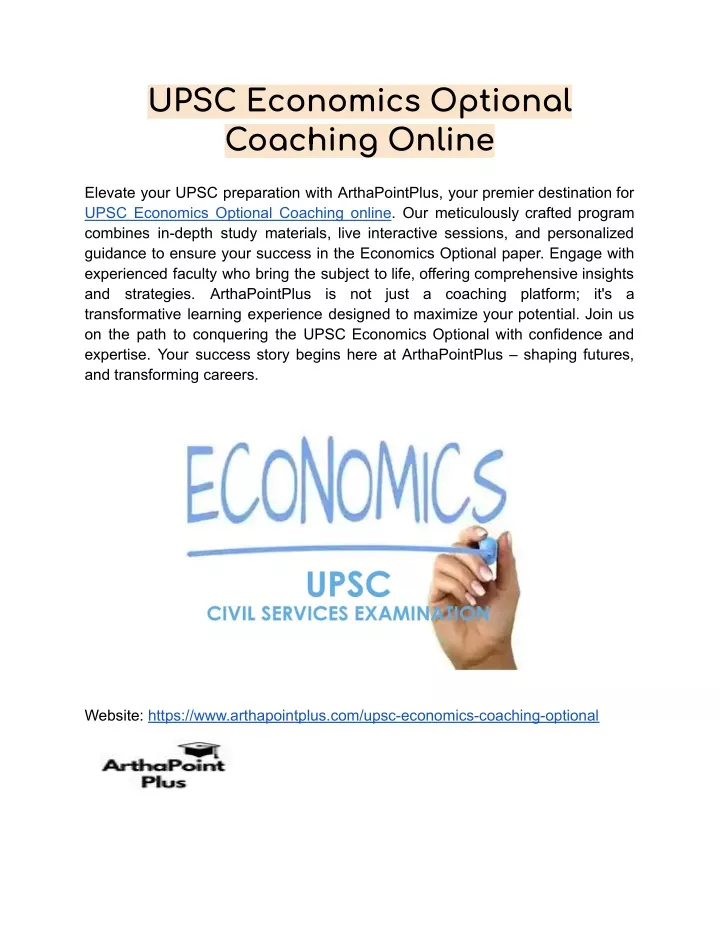 upsc economics optional coaching online