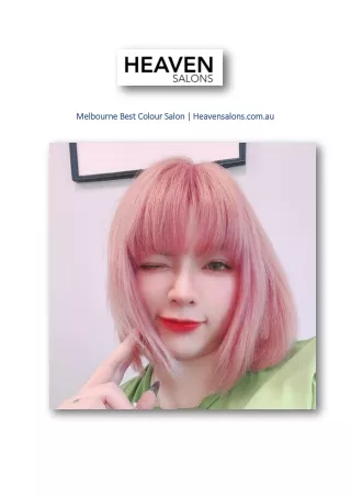 melbourne best colour salon heavensalons