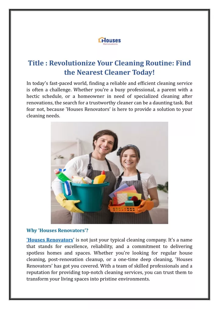 title revolutionize your cleaning routine find