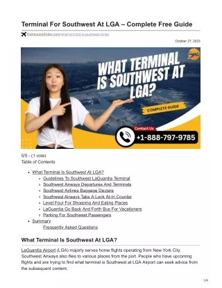 Terminal For Southwest At LGA  Complete Free Guide