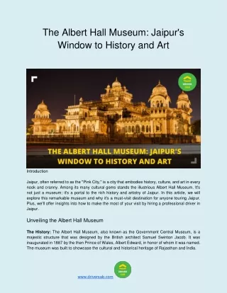 The Albert Hall Museum: Jaipur's Window to History and Art