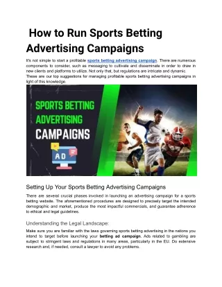 _How to Run Sports Betting Advertising Campaigns