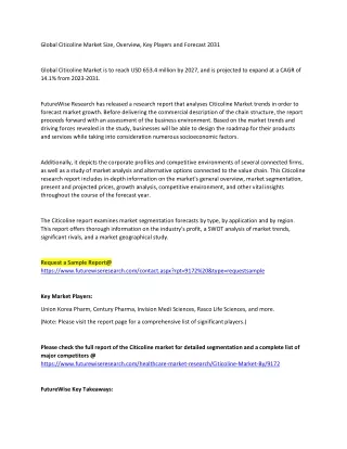 global citicoline market size overview