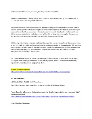 global lactulose market size overview key players
