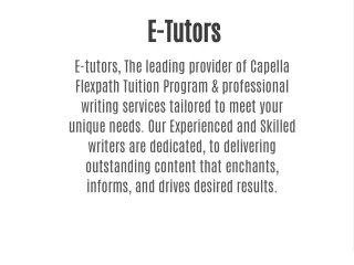 E-Tutors