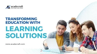 Transforming Education with Learning Solutions
