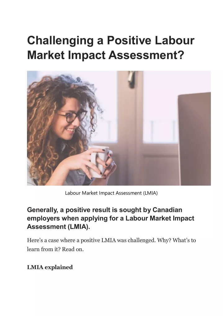 challenging a positive labour market impact