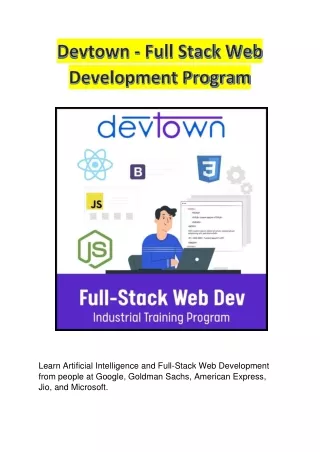 Devtown - Full Stack Web Development Program