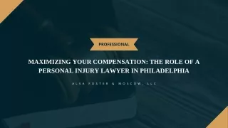 Maximizing Your Compensation The Role of a Personal Injury Lawyer in Philadelphia