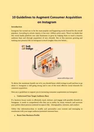 10 guidelines to augment consumer acquisition
