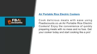 Air Portable Rice Electric Cookers | Fbadiscounts.co.uk