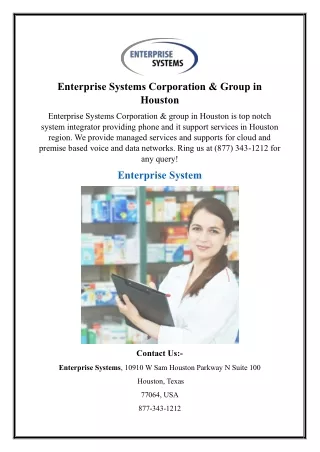 Enterprise Systems Corporation & Group in Houston