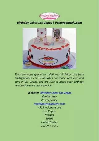 Birthday Cakes Las Vegas  Pastrypalacelv.com