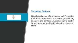 Threading Eyebrow | Gazalbeauty.com