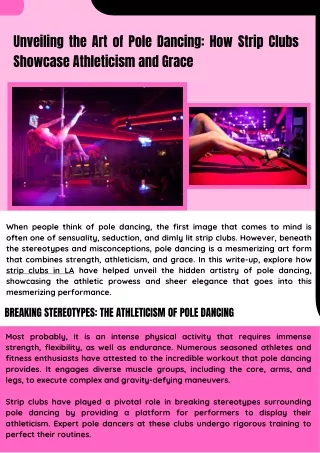 Experience the Ultimate Strip Club