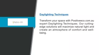 Daylighting Techniques | Positiveeco.com.au