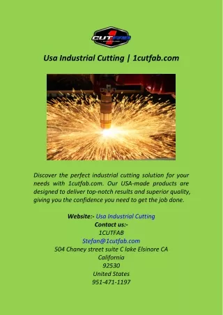 Usa Industrial Cutting  1cutfab.com