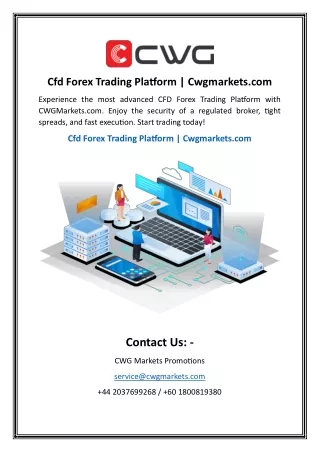 Cfd Forex Trading Platform