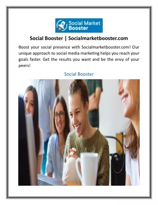 Social Booster  Socialmarketbooster