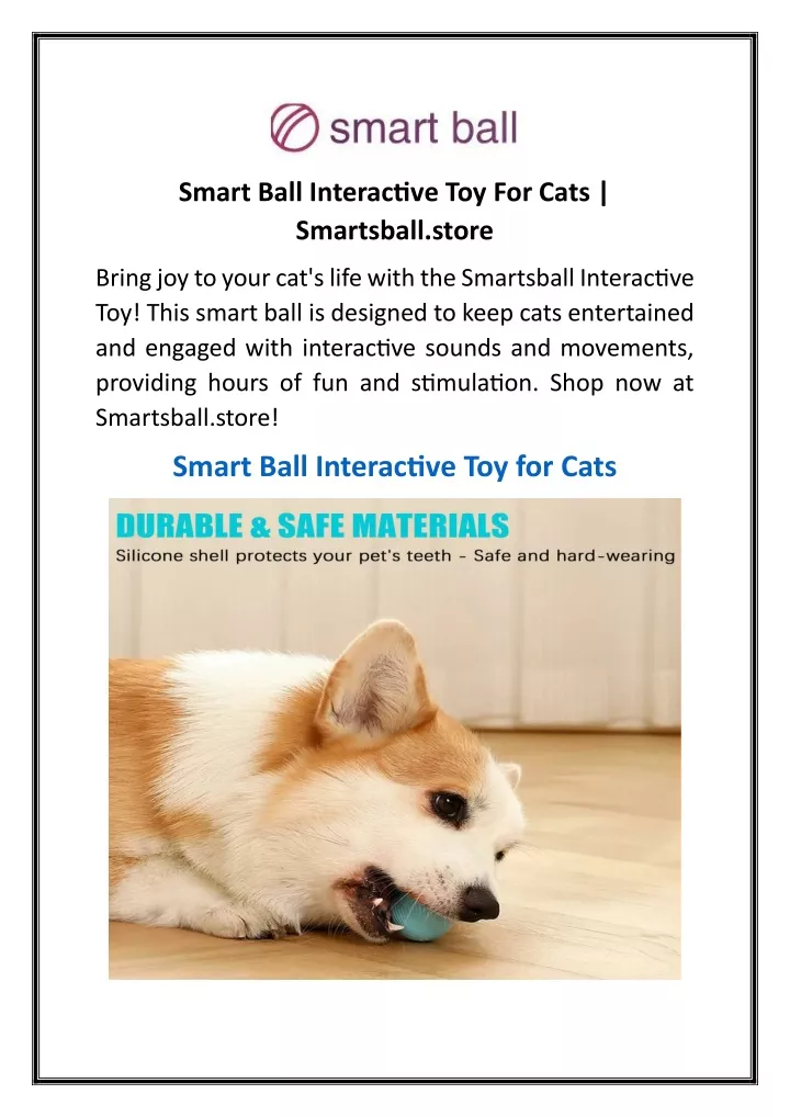 smart ball interactive toy for cats smartsball