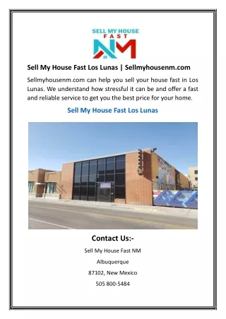Sell My House Fast Los Lunas