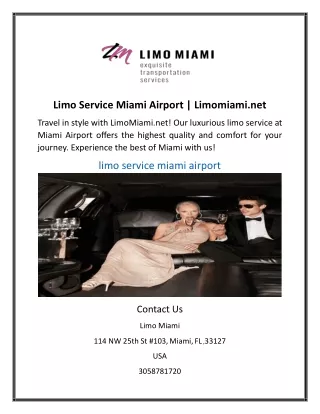 limo service miami airport limomiami net