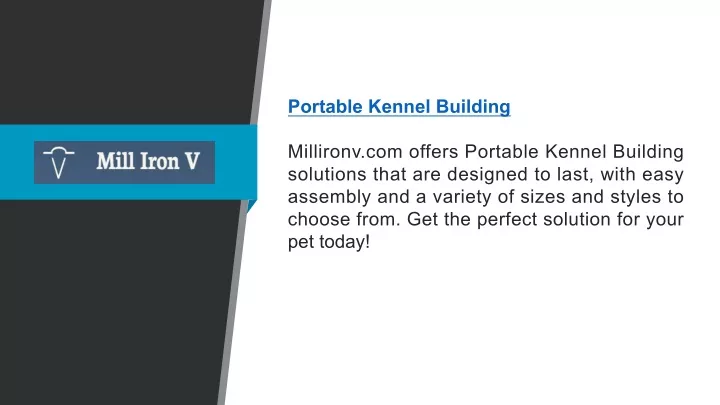 portable kennel building