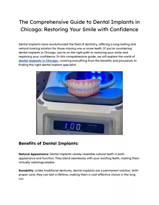 The Comprehensive Guide to Dental Implants in Chicago_ Restoring Your Smile with Confidence