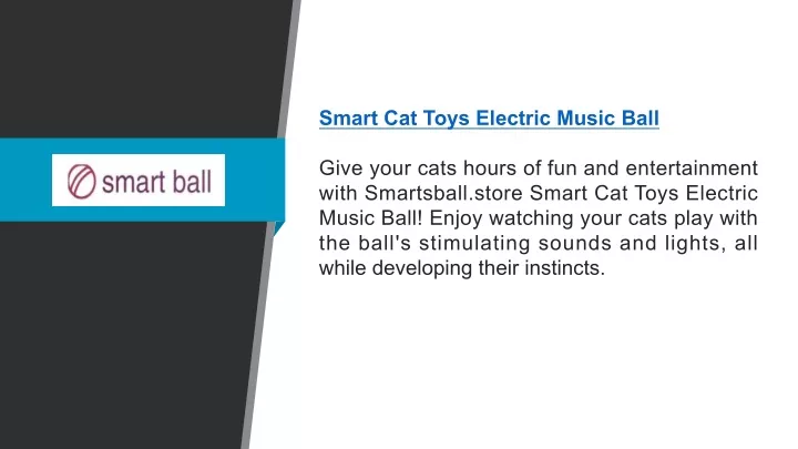 smart cat toys electric music ball