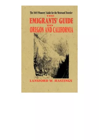 Ebook download Emigrants Guide To Oregon And California Applewood Books unlimite