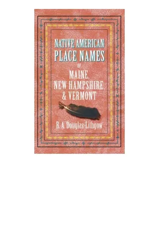 Ebook download Native American Place Names Me Nh Vt for android