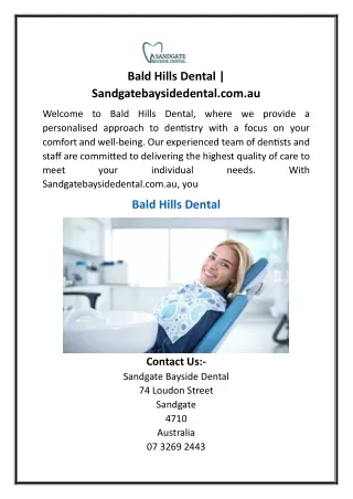 Bald Hills Dental  Sandgatebaysidedental.com.au