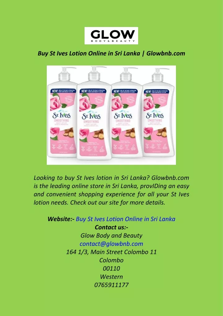 buy st ives lotion online in sri lanka glowbnb com