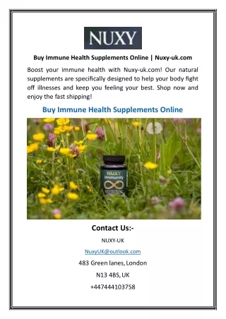 Buy Immune Health Supplements Online