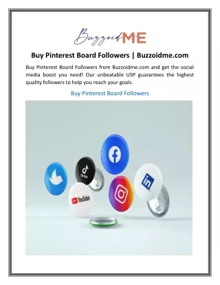 Buy Pinterest Board Followers  Buzzoidme
