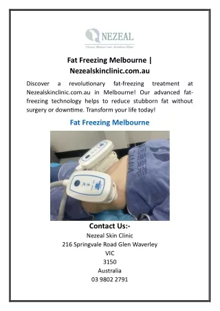 fat freezing melbourne nezealskinclinic com au