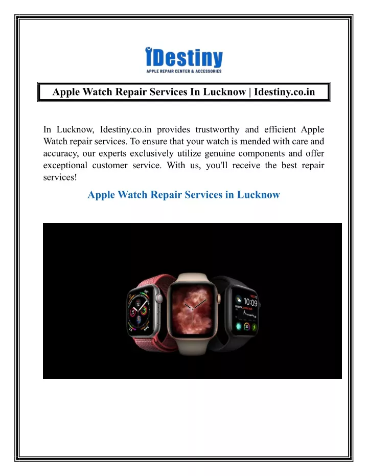 apple watch repair services in lucknow idestiny