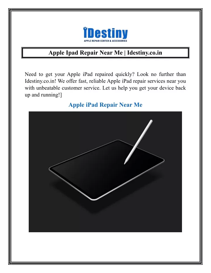 apple ipad repair near me idestiny co in
