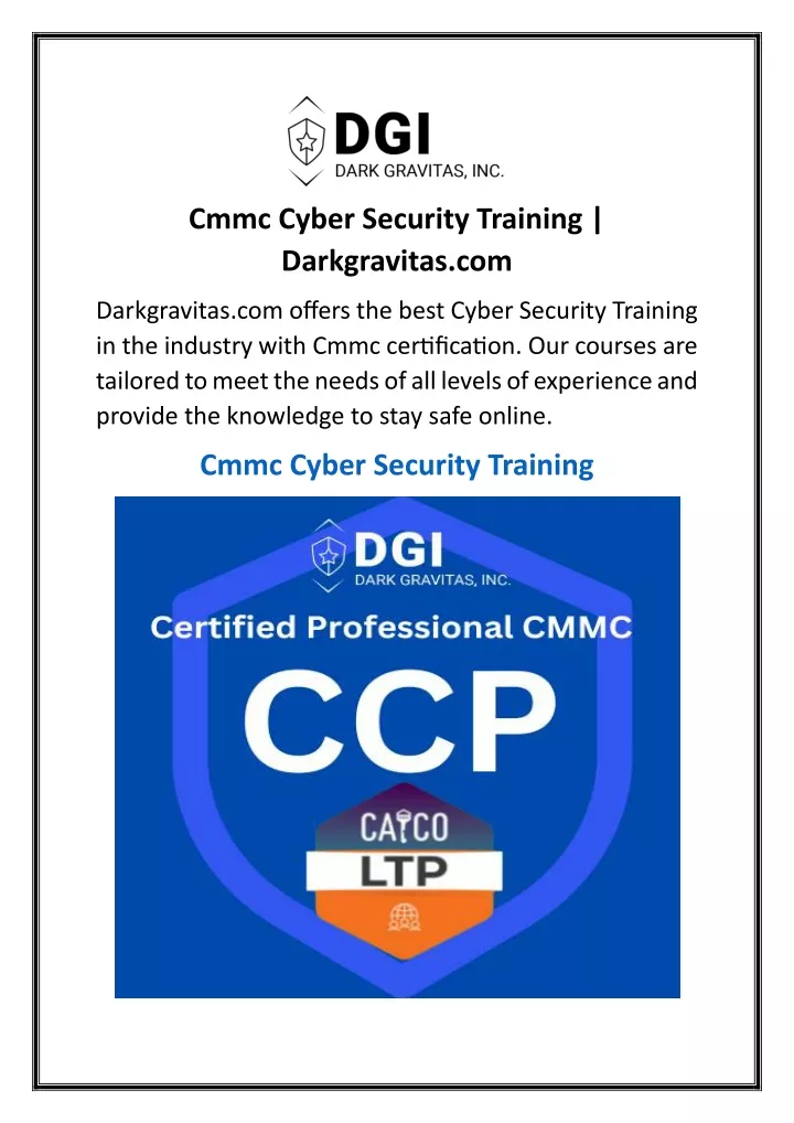 cmmc cyber security training darkgravitas com