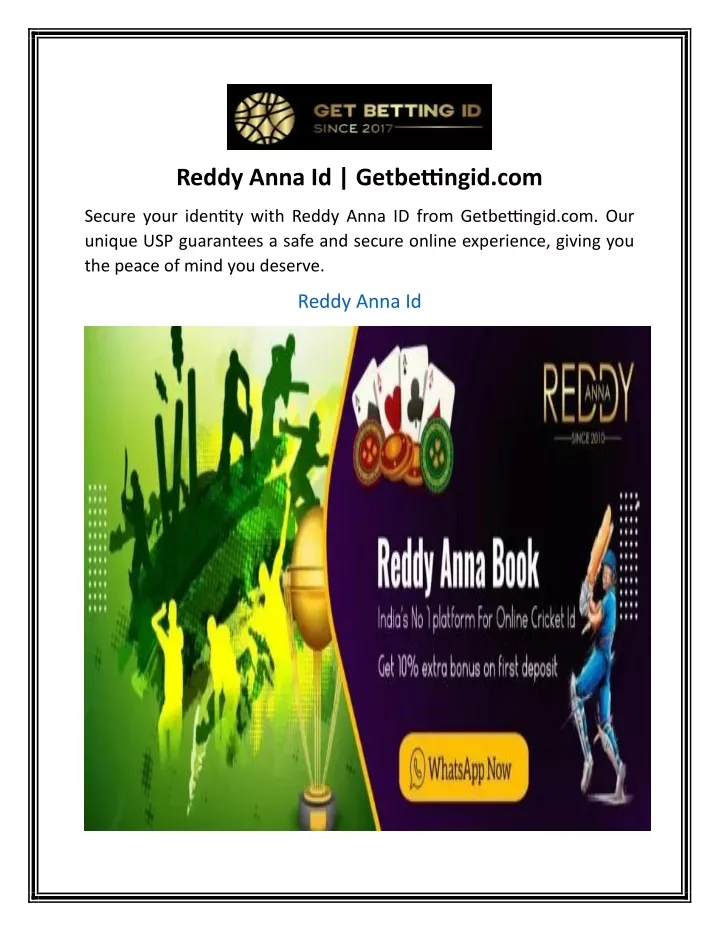 reddy anna id getbettingid com