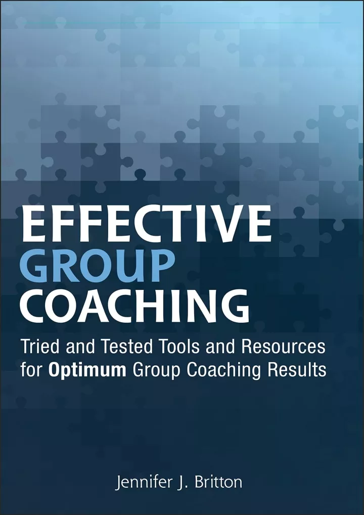 pdf download effective group coaching tried