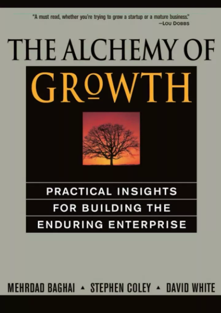 download pdf the alchemy of growth practical