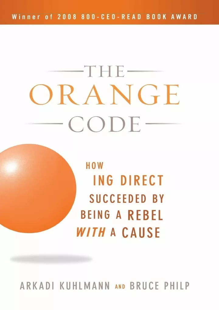 pdf download the orange code how ing direct